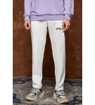 Erkek Regular Fit New York Baskılı İnce Eşofman Altı SPR25EA01 (Ekru)