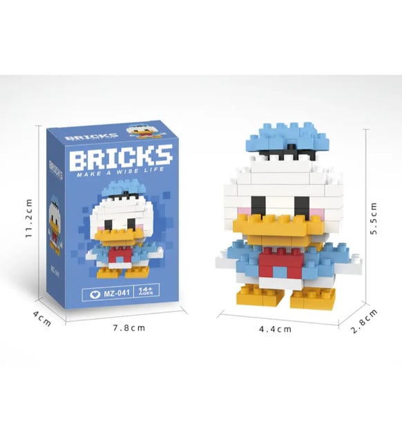 Bricks Donald Duck Mini Lego Figürü