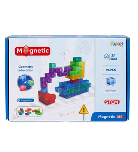 Magnet Küp Yapı Blok Seti 96 Parça Mini - Güçlü Mıknatıslı Eğitici Bloklar
