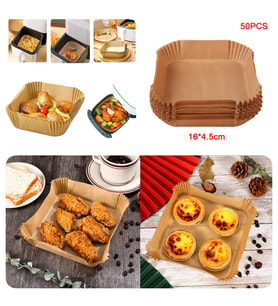 Büyük Boy Air Fryer Fritöz Pişirme Kağıdı 50 Adet