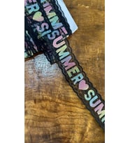 EN 4 CM RENKLİ SUMMER YAZILI TÜL ŞERİT DİKİŞ GİYİM AKSESUARI 1 METRE