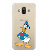 Samsung Galaxy J7 Duo Kapak Donald Duck Tasarımlı Şeffaf Silikon Kılıf