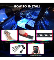 Ford C-Max Uyumlu Sese Duyarlı Ayak Altı Led Aydınlatma Kumandalı RGB