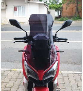 MOTOCAM RKS Reale 125 Ön Cam 2023-2026 Model 65cm Siyah Renkli 4mm ORTA BOYLU
