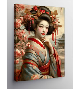 Kanvas Tablo Japon Kadın