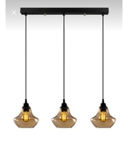 Dylight Diana Retro Masa Üstü Dekotaif Bal Camlı Dekoratif Sarkıt Avize Genişlik:60 cm