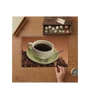 Kahve Çekirdekleri ve Kahve Tasarımı 240 parça Ahşap Puzzle Ahşap Kutuda MP01660