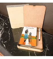 En İyi Anneye Hediye Ahşap Kutulu Defter Kalem Set