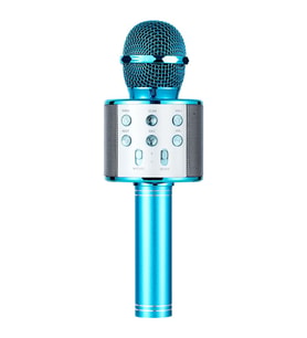 Ws858 Karaoke Oynatıcı Kablosuz Bt Kondenser Mikrofon Hoparlör Kayıt Şarkı Söyleme Canlı Mikrofon 1200mah Şarj Edilebilir Pil G Mavi