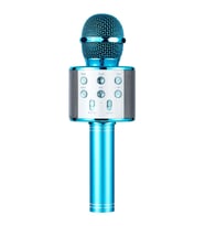 Ws858 Karaoke Oynatıcı Kablosuz Bt Kondenser Mikrofon Hoparlör Kayıt Şarkı Söyleme Canlı Mikrofon 1200mah Şarj Edilebilir Pil G Mavi