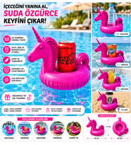 Unicorn İçecek Bardaklığı – Deniz ve Havuz Keyfinin En Sevimli Hali!