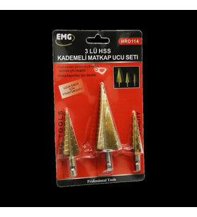 3 PARÇA HSS KADEMELİ MATKAP UCU SET (5343)