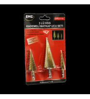 3 PARÇA HSS KADEMELİ MATKAP UCU SET (5343)