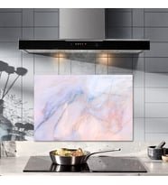 Supreme Mermer Görünümlü Cam Ocak Arkası Koruyucu (40cm x 60cm)
