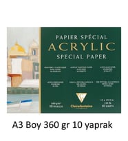 Clairefontaine Acrylic Special Paper Akrilik Blok A3 360 gr 10 Yaprak 
