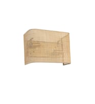 ÖRGÜLÜ RATTAN ABAJURLU DİKDÖRTGEN APLİK