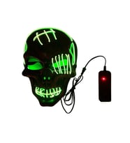 Halloween maske pilli neon ışıklı maske yeşil
