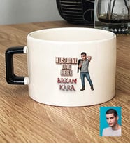 Kişiye Özel Karikatürlü Babaya Hediye Husband Dad Hero Lüks Fincan Babalar Günü Hediyesi