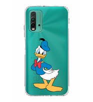 Xiaomi Redmi 9T  Kamera Korumalı Kapak Donald Duck Tasarımlı Şeffaf  Kılıf