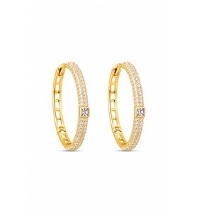 Xuping 14 Ayar Altın Kaplama Zirkon Taşlı Halka Küpe – Luxury Shine Collection