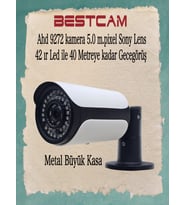 BESTCAM Ahd 9272 Metal Kasa Kamera 5 MP Sony Lens 42 Ir Led ile 40 Metreye Gece Görüş