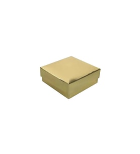 Komple Karton Kutu Düz Renk 7X7X2.2 CM (25 Adet)  Gold
