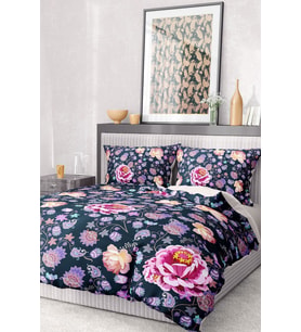 %100 Pamuk Saten Nevresim Takımı Lastikli Çarşaf Deluxe Çift Kişilik 3d Lotus