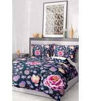 %100 Pamuk Saten Nevresim Takımı Lastikli Çarşaf Deluxe Çift Kişilik 3d Lotus