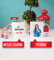 Odyolog Kupa Bardak Pembe Fotoğraflı
