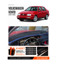 VOLKSWAGEN VENTO (1992-1998) Uyumlu Torpido Örtüsü Torpido Kılıfı - Siyah Mavi