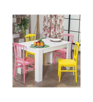Arda / Miray Mutfak Masa Takımı 4 Sandalye 1 Masa - Sarı/Pembe
