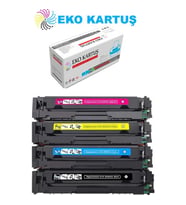 Eko Kartuş Hp Color Laserjet Pro M454FW (CF415-W2030A) -CRG055 Set (Chipsiz) Muadil Toner (Siyah)