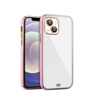 iPhone 14  Plus     Arka kapak Kılıf    Pembe     kenarlı  rose