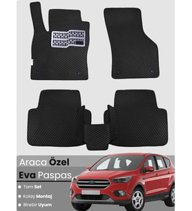FORD KUGA 2 (2013-2019) Uyumlu EVA Paspas Tam Set–Araca Özel,Su Geçirmez,Kolay Montaj