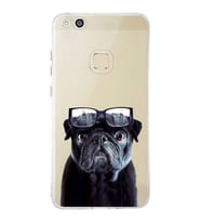 PrintiFy Huawei P10 Lite ile Uyumlu 1mm Slim Fit Köpek 3 050f Baskılı Şeffaf  Kılıf