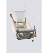 Bilababy  Organik Swing Çocuk Salıncak Yatak İpli Tavan Salıncak Hamak Yastıklı Emliyet Kemerli