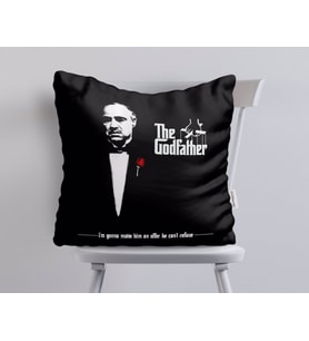 BK Home Godfather Baba Tasarımlı Beyaz Yastık-3