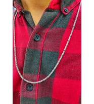 Gümüş Erkek Kral Zinciri Kolye 65 cm Erkek Gümüş Kolye Zincir ZNC-44