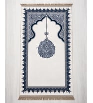 Mihrap Desenli İnce Kadife Seccade İpeksi Dokulu