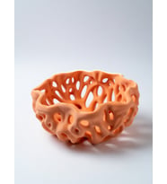 MYCRAFT3D Organik Delikli Dekoratif Kase Modern Şık Hafif Dayanıklı Ev Dekoru 20x9 cm