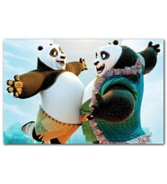 Cakatablo  Kungfu Panda Usta ve Çırak MDF Tablo