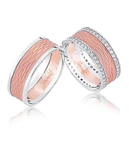 Ortası Rose Altın Alyans 0601-3 (Çok Renkli)
