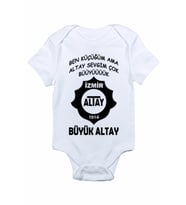 Unisex Bebek Beyaz Baskılı Bebek Zıbın Body