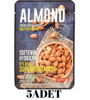 DERMAL 5 ADET Superfood Badem Yüz Maskesi I  Nemlendici ve Yumuşatıcı 