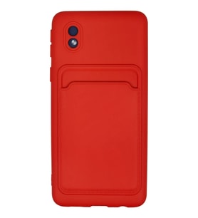 Newface Samsung Galaxy A01 Core Kılıf Kelvin Kartvizitli Silikon - Kırmızı