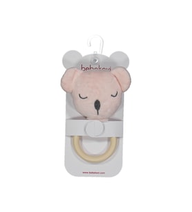 BEVI1377 Unisex Bebek Ahşap Saplı Çıngırak