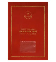 Ders Defteri 8 Ders Yoklamalı Kırmızı Plastik Kapak