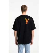 ANKA KUŞU OVERSİZE UNİSEX T-SHİRT (Siyah)
