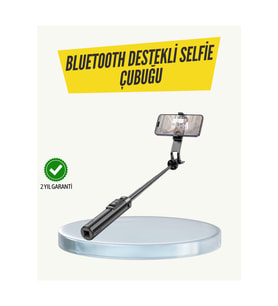 Işıklı Katlanabilir Bluetooth Selfie Çubuğu Uzaktan Kumanda