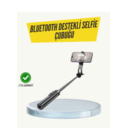 Işıklı Katlanabilir Bluetooth Selfie Çubuğu Uzaktan Kumanda